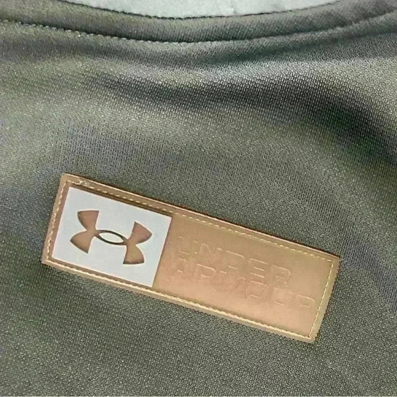 Under Armour 1/2 Zip Fleece Hoodie Sweatshirt Blue Navy Loose Fit Size M - Picture 2 of 9